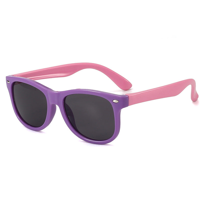 Wholesale Silicone colorblocked kid's Sunglasses